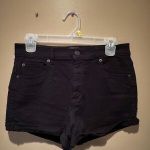 Garage High Waist Black Shorts